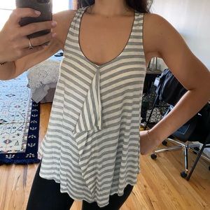 Collective Concepts Nordstrom gray stripe blouse top M